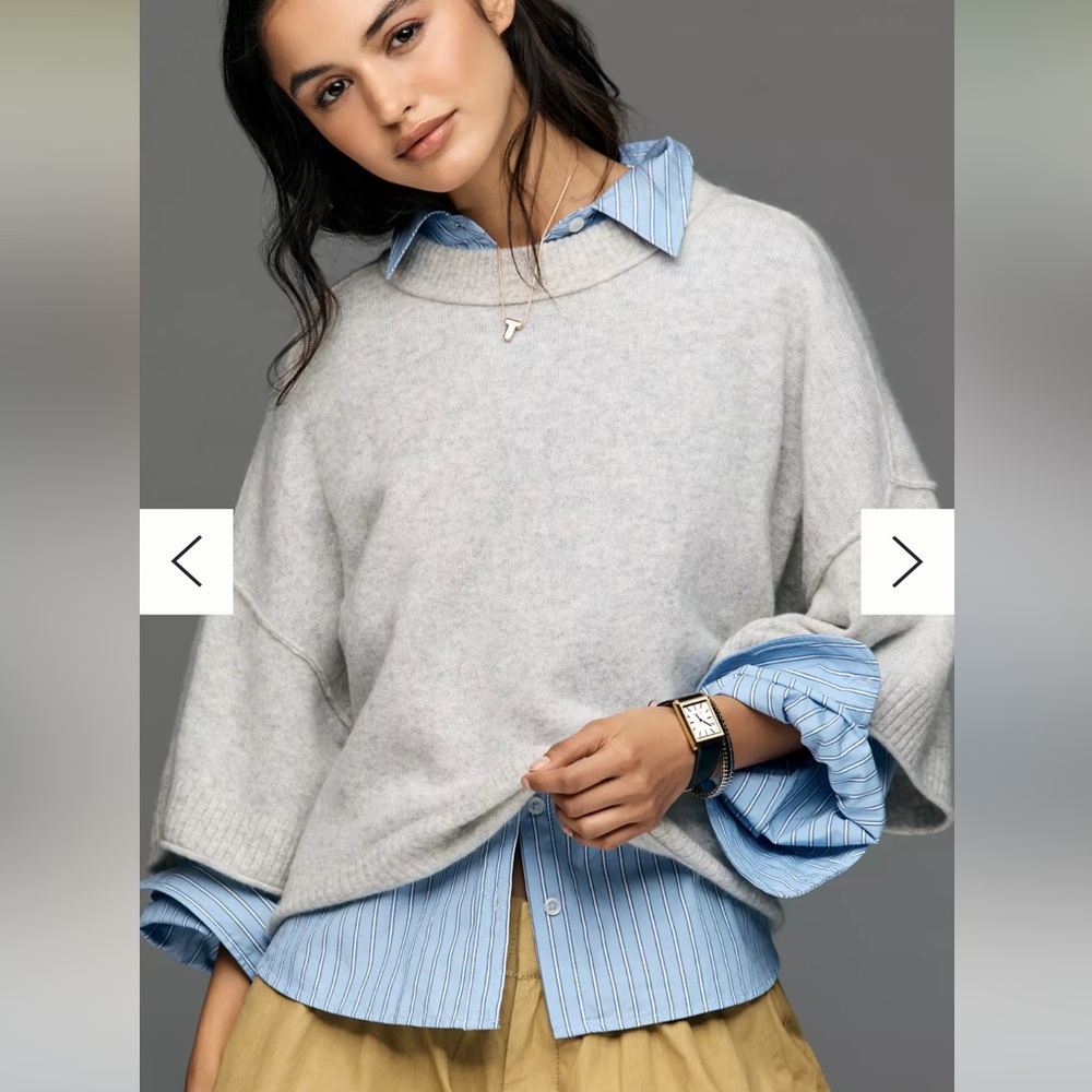 Anthropologie Goldie Crew Neck Cashmere Sweater